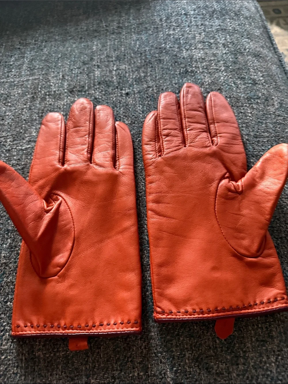 EUC Preston & York women’s XL Leather Gloves in Burnt Orange